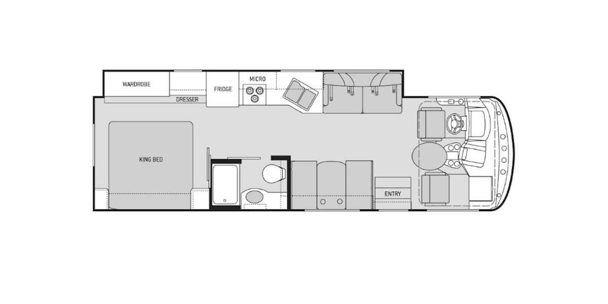 2019 Thor Windsport Ford F-53 29M Class A at Specialty RVs of Arizona STOCK# A20702 Floor plan Layout Photo
