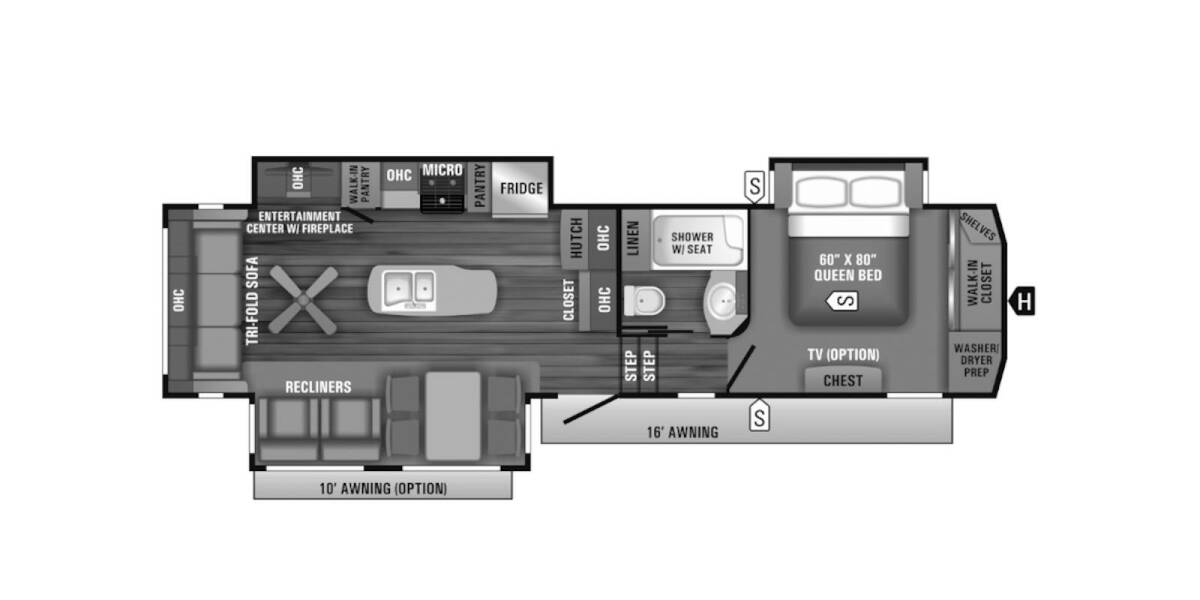 2018 Jayco Eagle 321RSTS Fifth Wheel at Specialty RVs of Arizona STOCK# WD0126 Floor plan Layout Photo