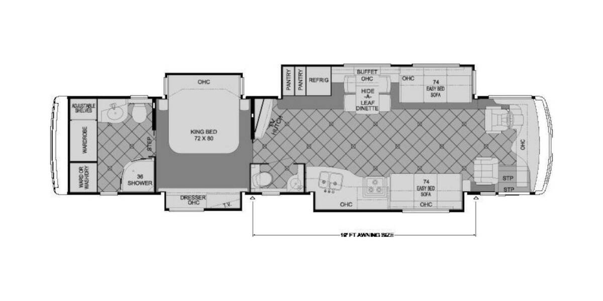 2011 Newmar Dutch Star 4336 Class A at Specialty RVs of Arizona STOCK# AY6786 Floor plan Layout Photo