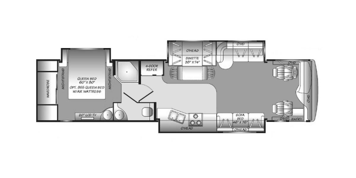 2007 Fleetwood Discovery Freightliner 39S Class A at Specialty RVs of Arizona STOCK# Y14869 Floor plan Layout Photo