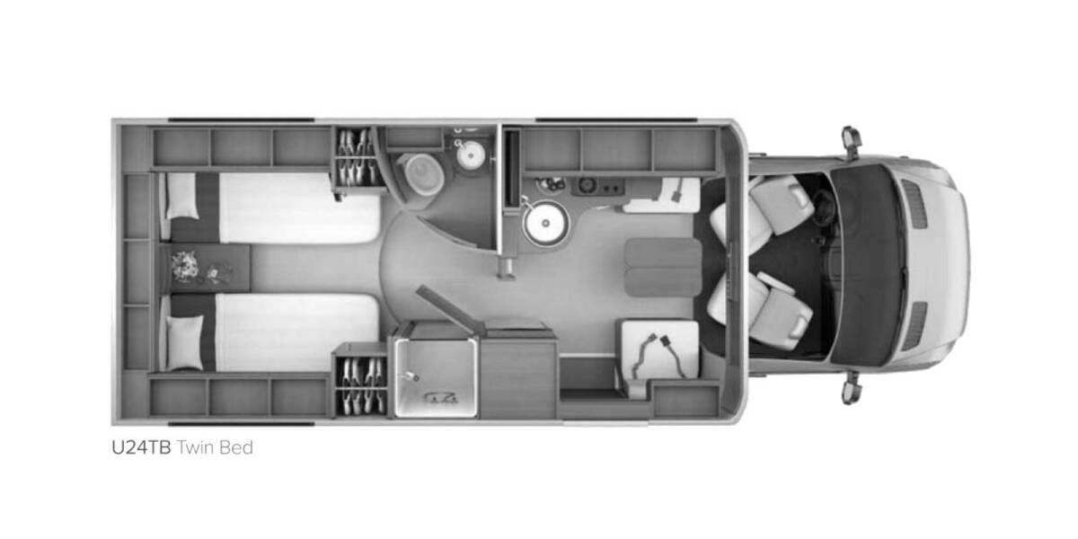 2016 Leisure Travel Unity Mercedes-Benz Sprinter 3500 U24TB Class B at Specialty RVs of Arizona STOCK# 633701 Floor plan Layout Photo