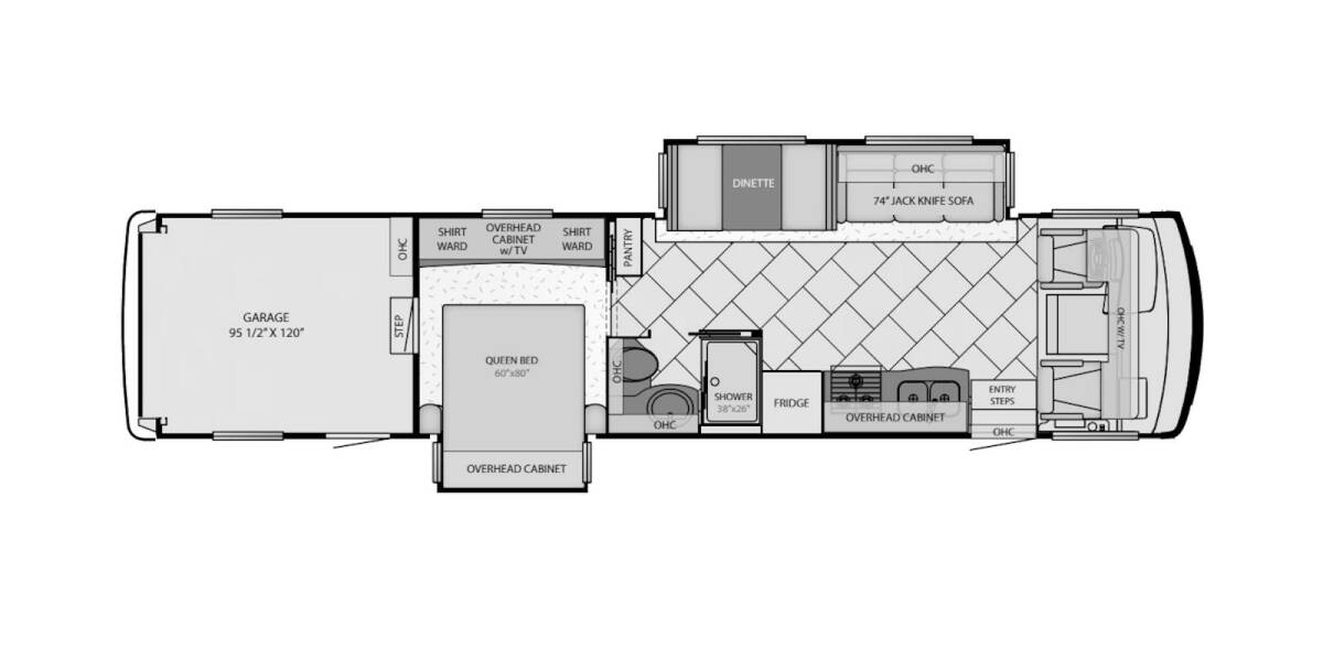 2013 Newmar Canyon Star Ford F-53 3920 Class A at Specialty RVs of Arizona STOCK# A06698 Floor plan Layout Photo