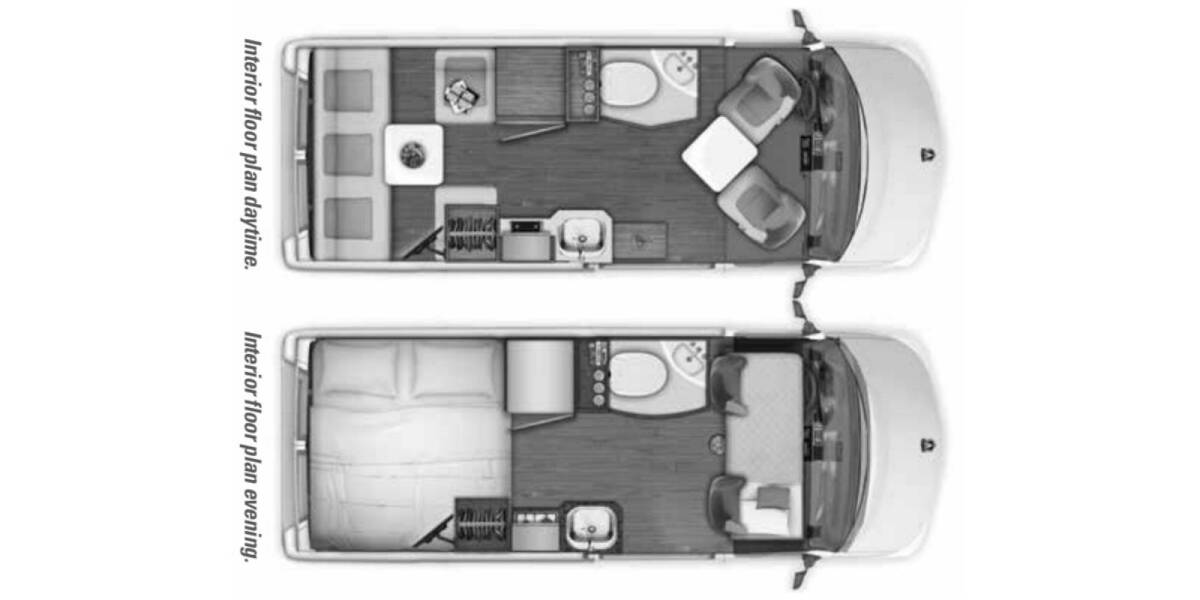 2019 Roadtrek Zion SRT Class B at Specialty RVs of Arizona STOCK# 133905 Floor plan Layout Photo