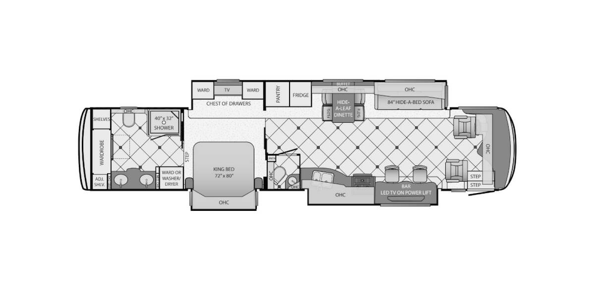 2014 Newmar Dutch Star Freightliner XCR 4369 Class A at Specialty RVs of Arizona STOCK# GF5382 Floor plan Layout Photo