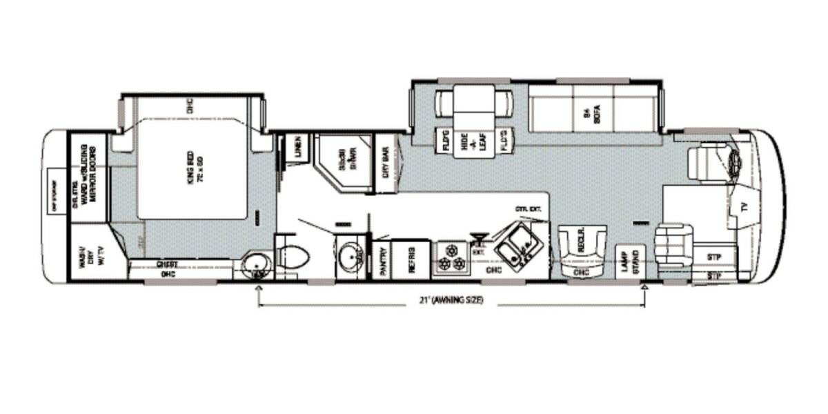 2005 Newmar Dutch Star 4010 Class A at Specialty RVs of Arizona STOCK# 050977 Floor plan Layout Photo