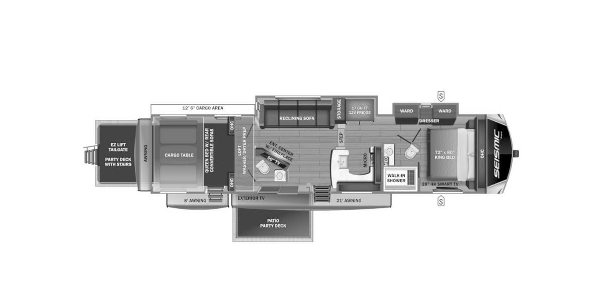 2023 Jayco Seismic Luxury Series 4113 Fifth Wheel at Specialty RVs of Arizona STOCK# 9N0087 Floor plan Layout Photo