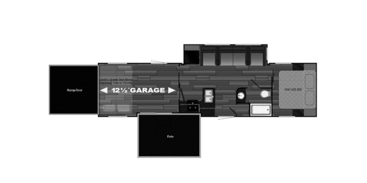 2017 Cruiser RV Stryker Toy Hauler 3212 Travel Trailer at Specialty RVs of Arizona STOCK# 324475 Floor plan Layout Photo