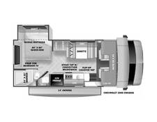 2024 Forester LE Chevrolet 2251SLE Class C at Specialty RVs of Arizona STOCK# 016269 Floor plan Image